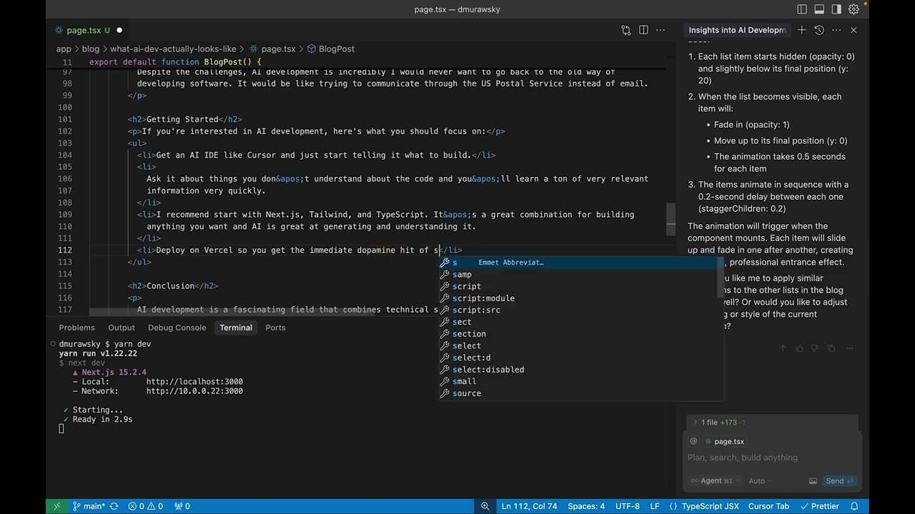 AI Development in Action